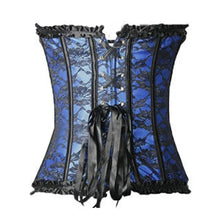 Load image into Gallery viewer, Women Boned Lace Up Back Bustier Top Corset Sexy Bodysuit