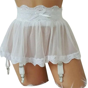 Women Lace-up Strap Night Mini Skirt Sexy