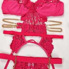 Load image into Gallery viewer, Women 2pcs Through Brief Sensual Lingerie Chain Sexy Set