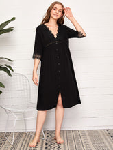 Load image into Gallery viewer, Women Spring Summer Nightgown Long Vintage Loose Homewear