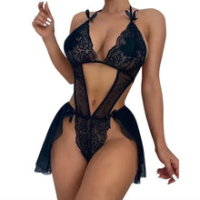 Load image into Gallery viewer, Women Sexy Lace Lingerie Bra Set Nightdress