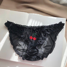 Load image into Gallery viewer, Women Lace Lingerie Temptation Low-waist Panties Fruit Ins Embroidery Transparent Briefs Seamless Sweet Underwear