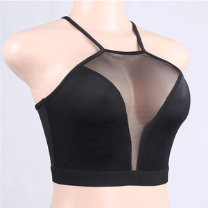 1 Pcs Mesh Crop Top Summer Women Casual Tank Top Vest Blouse Sleeveless Sport Crop Tops Shirt See-through Transparent Crop Top