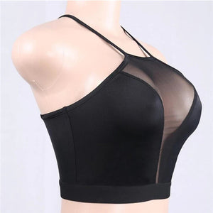 1 Pcs Mesh Crop Top Summer Women Casual Tank Top Vest Blouse Sleeveless Sport Crop Tops Shirt See-through Transparent Crop Top