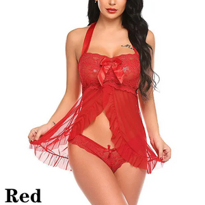 Women Mesh Lingerie Pajama Set Sexy Sheer