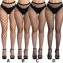 Load image into Gallery viewer, Women Mesh Stockings Fishnet Stockings Black Pantyhose Tights