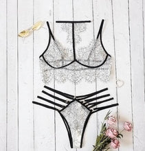 Load image into Gallery viewer, Women Underwear Set Eyelash Lace Set Sexy