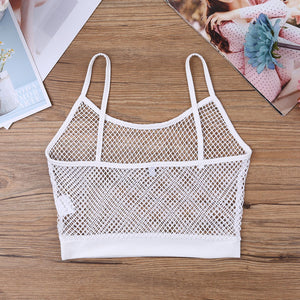 Women Girls Hollow Tank Tops Bikini Crop Tops Bralette Tops