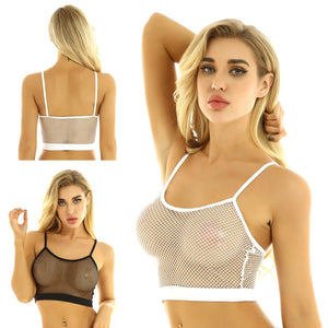 Women Girls Hollow Tank Tops Bikini Crop Tops Bralette Tops