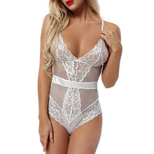 Load image into Gallery viewer, Women Sexy Lace Hollow Out Bodysuit Lingerie Lace