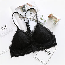 Load image into Gallery viewer, Fashion Women Deep-V Lace Bra Underwear Set Lace Tops and Panties Two Pieces Bikini Sets