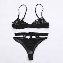 Load image into Gallery viewer, Women Sexy Upper Lower Split Two-Piece Suit Lace Bra Set