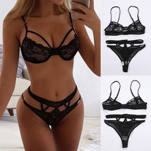 Load image into Gallery viewer, Women Sexy Upper Lower Split Two-Piece Suit Lace Bra Set