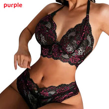 Load image into Gallery viewer, Women Lace Lingerie Set Lady&#39;s Bra and Panties Hollow Out Underwear Set