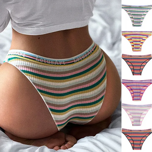 Women Colorful Triangle Thong Pants No Trace Sexy