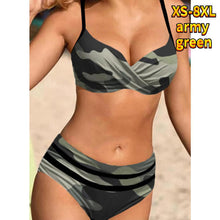 Load image into Gallery viewer, Women Bikini Set Swimwear Swimsuit Bathing Swimwear Suit Ladies Bikini Set Summer Swimming Suit Two Pieces Patchwork Beachwear Monokini Plus Size XS-8XL