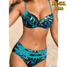 Load image into Gallery viewer, Women Bikini Set Swimwear Swimsuit Bathing Swimwear Suit Ladies Bikini Set Summer Swimming Suit Two Pieces Patchwork Beachwear Monokini Plus Size XS-8XL