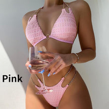 Load image into Gallery viewer, 2023 Sexy Bikini Push Up Women Swimsuits Bikini Set Solid Swimwear Bathing Suit Swimming Suits Brazilian Biquini