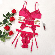 Load image into Gallery viewer, Women 2pcs Through Brief Sensual Lingerie Chain Sexy Set