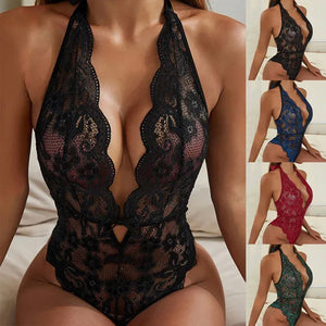 Women Sexy Lace Lingerie Bodysuit Hollow Out